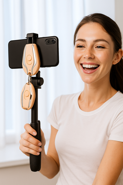 Keyring Charging Bank Wireless Portable 1500 Mah Emergency Power Supply Telescopic Small Mobile Power Supply