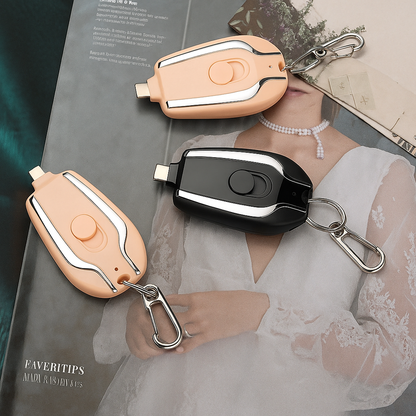 Keyring Charging Bank Wireless Portable 1500 Mah Emergency Power Supply Telescopic Small Mobile Power Supply