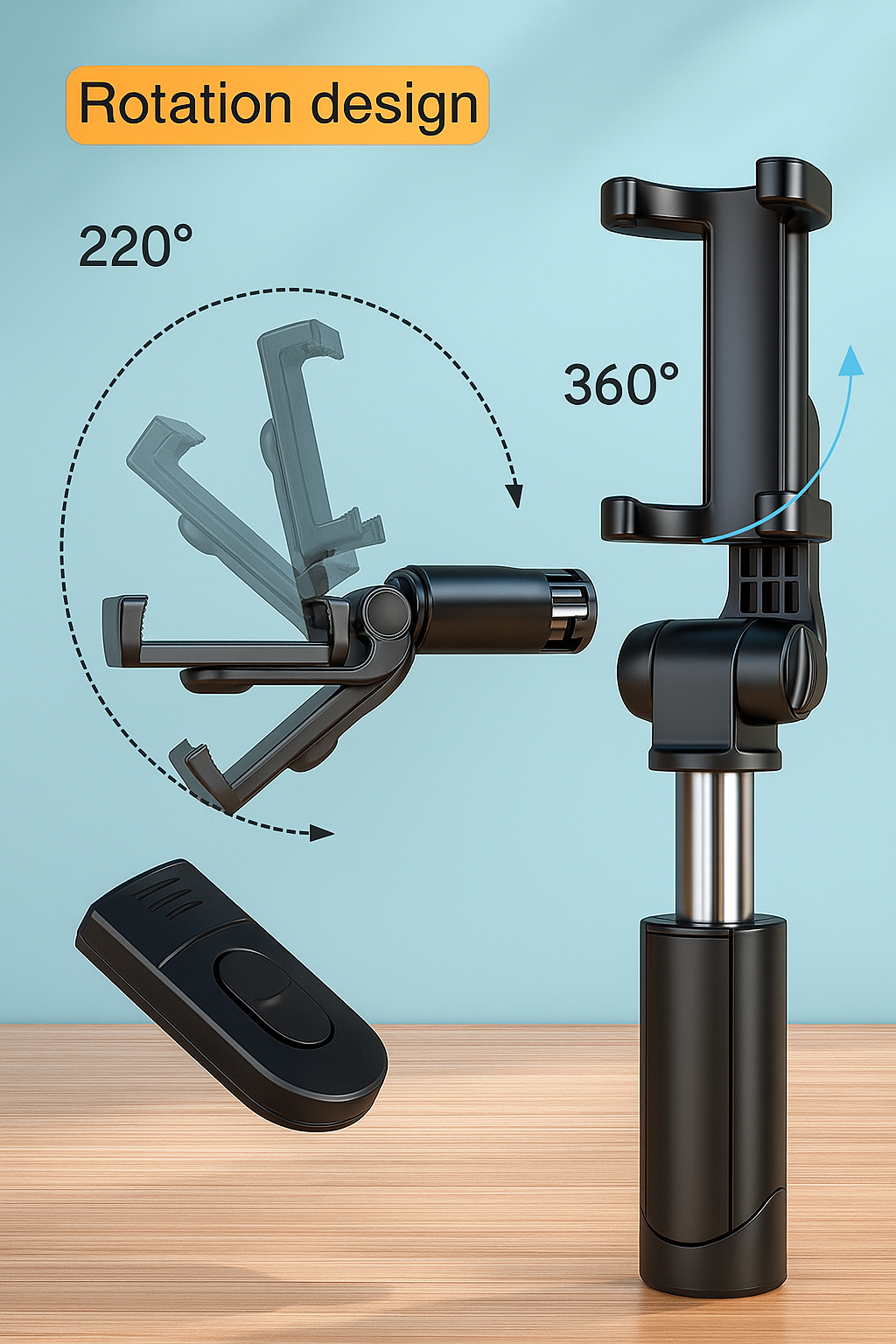 Compatible with Apple, Tripod Selfie Stick Mobile Universal Live Triangle Bracket One Bluetooth Selfie Artifact