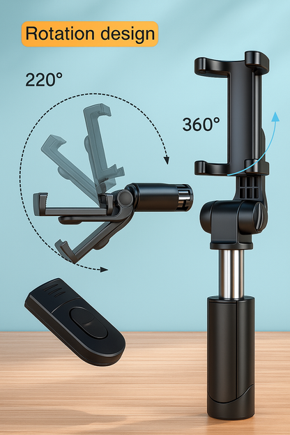 Compatible with Apple, Tripod Selfie Stick Mobile Universal Live Triangle Bracket One Bluetooth Selfie Artifact