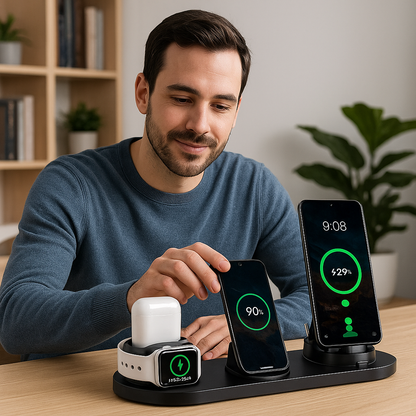 Wireless Charger 6-in-1 – Fast Charging Dock for Apple Devices
