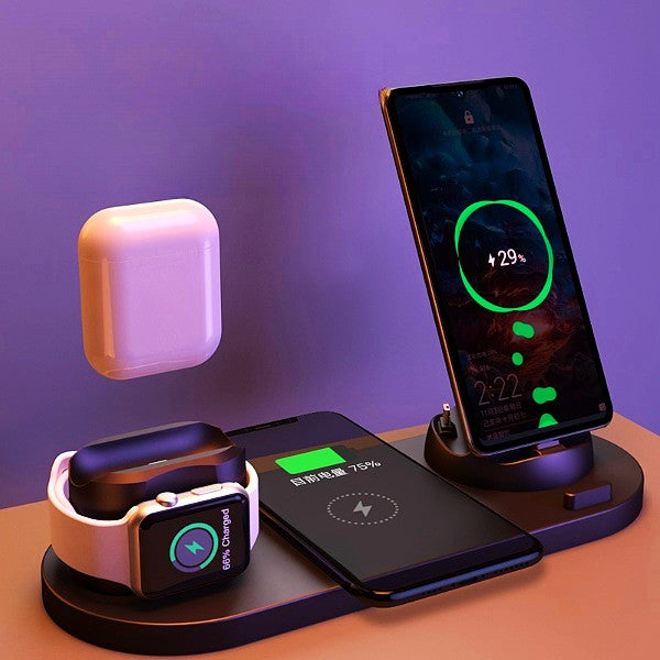 Wireless Charger 6-in-1 – Fast Charging Dock for Apple Devices