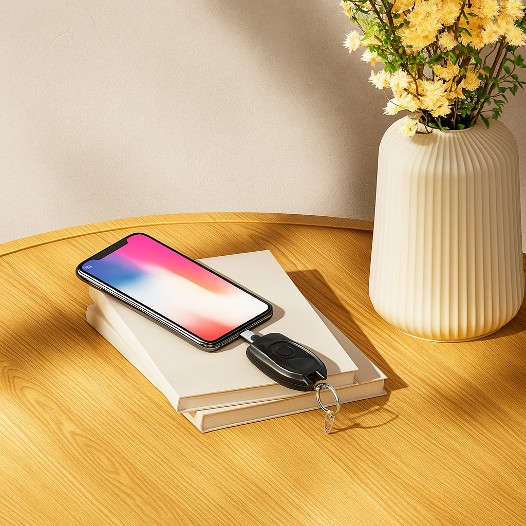 Keyring Charging Bank Wireless Portable 1500 Mah Emergency Power Supply Telescopic Small Mobile Power Supply